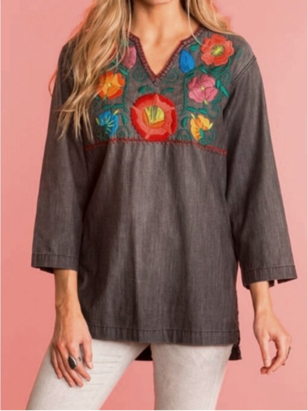 Double D Ranch Embroidered Tunic New With Tags Size XSmall